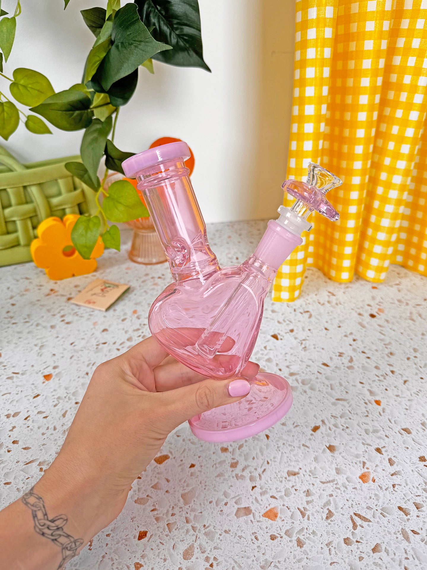 Sweet Heart Mini Bong- Pink