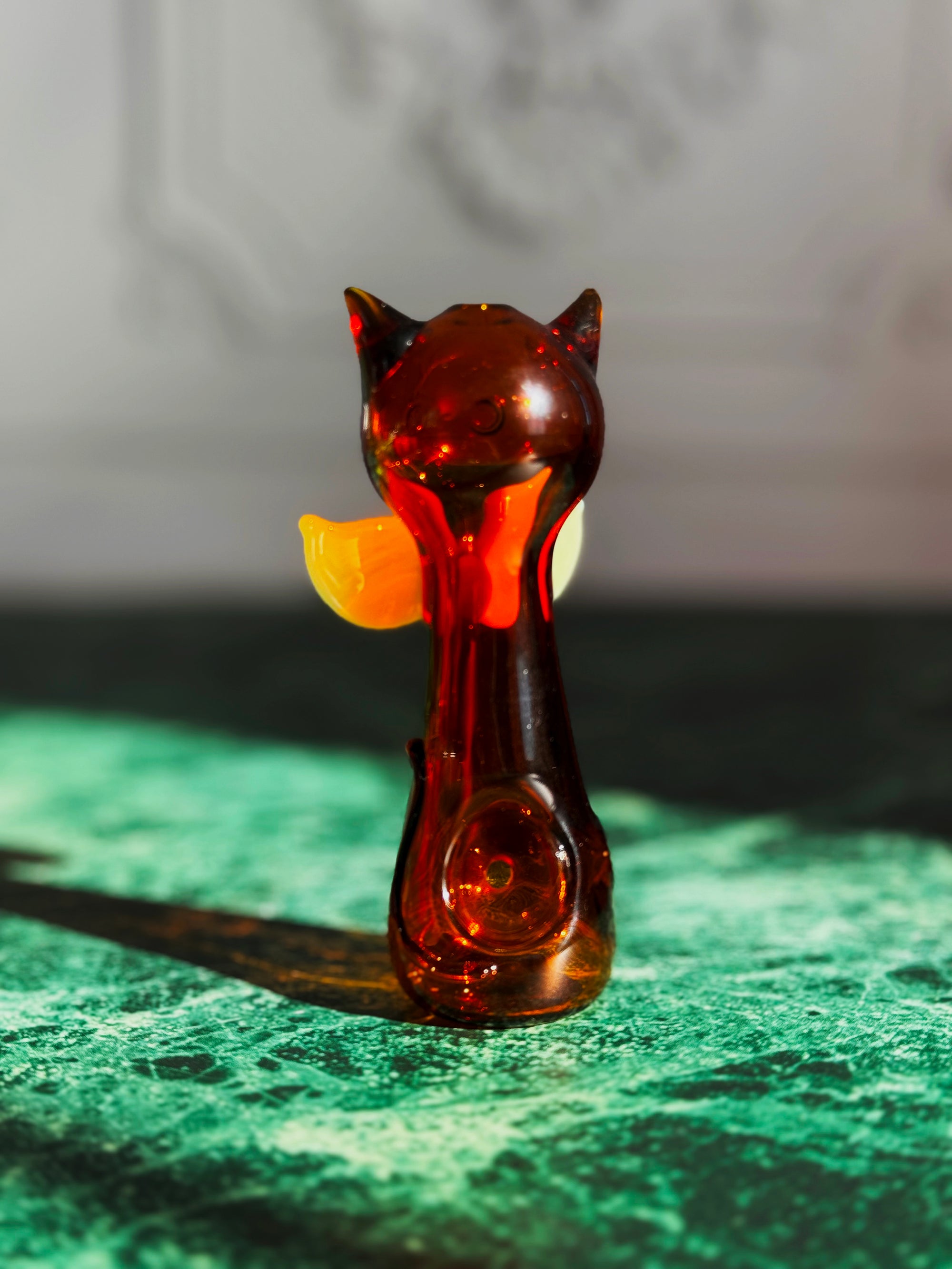 Coquette Cat Pipe- Amber