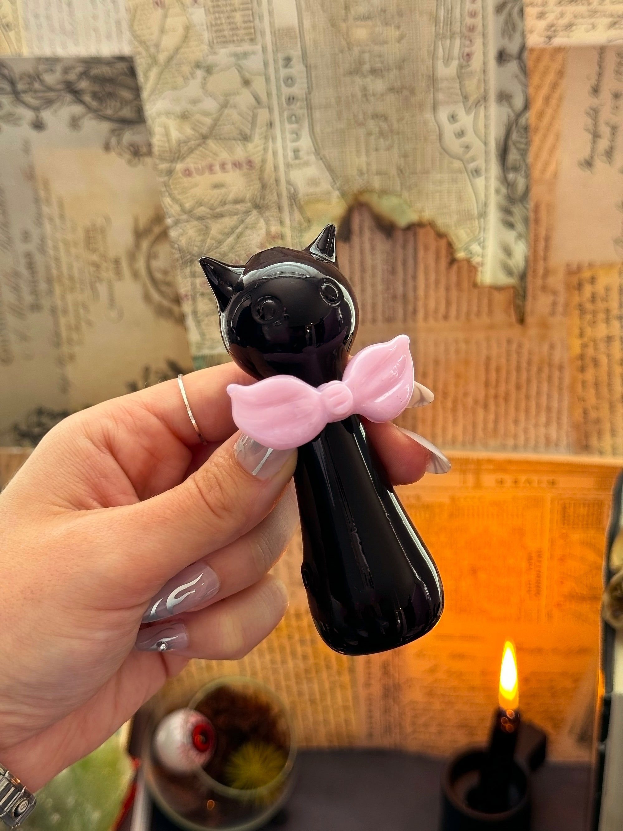 Coquette Cat Pipe- Black