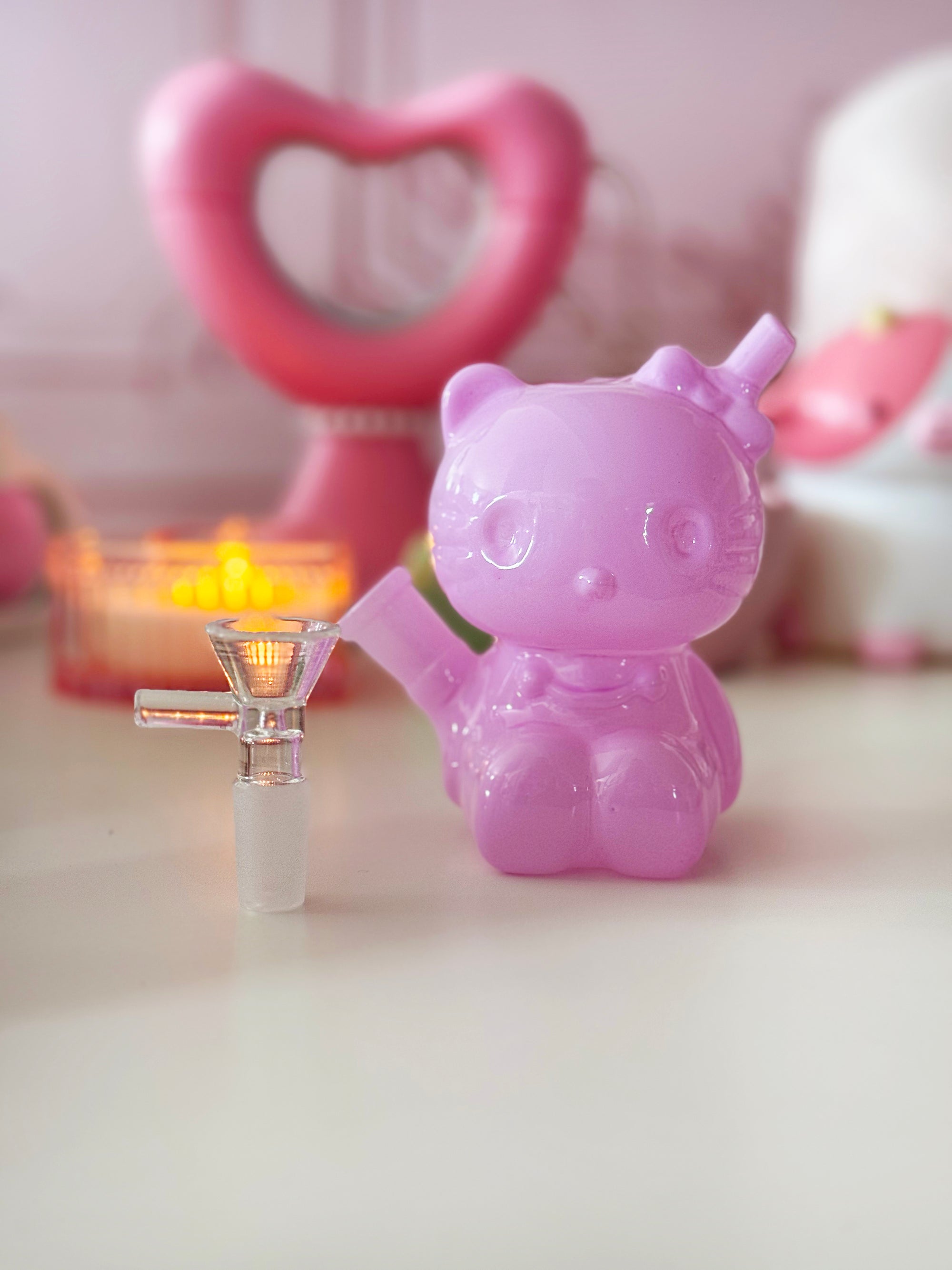 Pink Kitty Bubbler