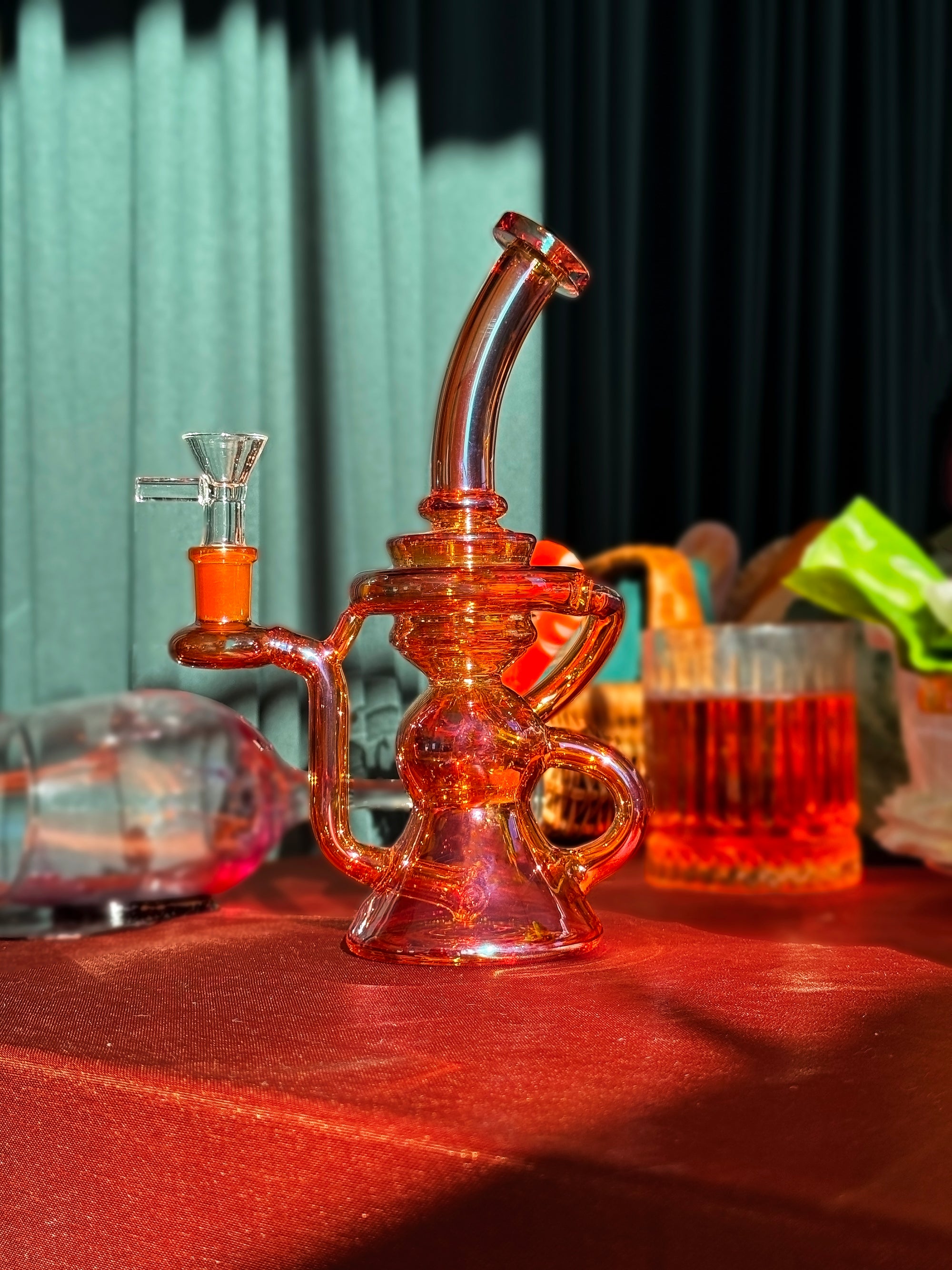 Hourglass Recycler- Ruby