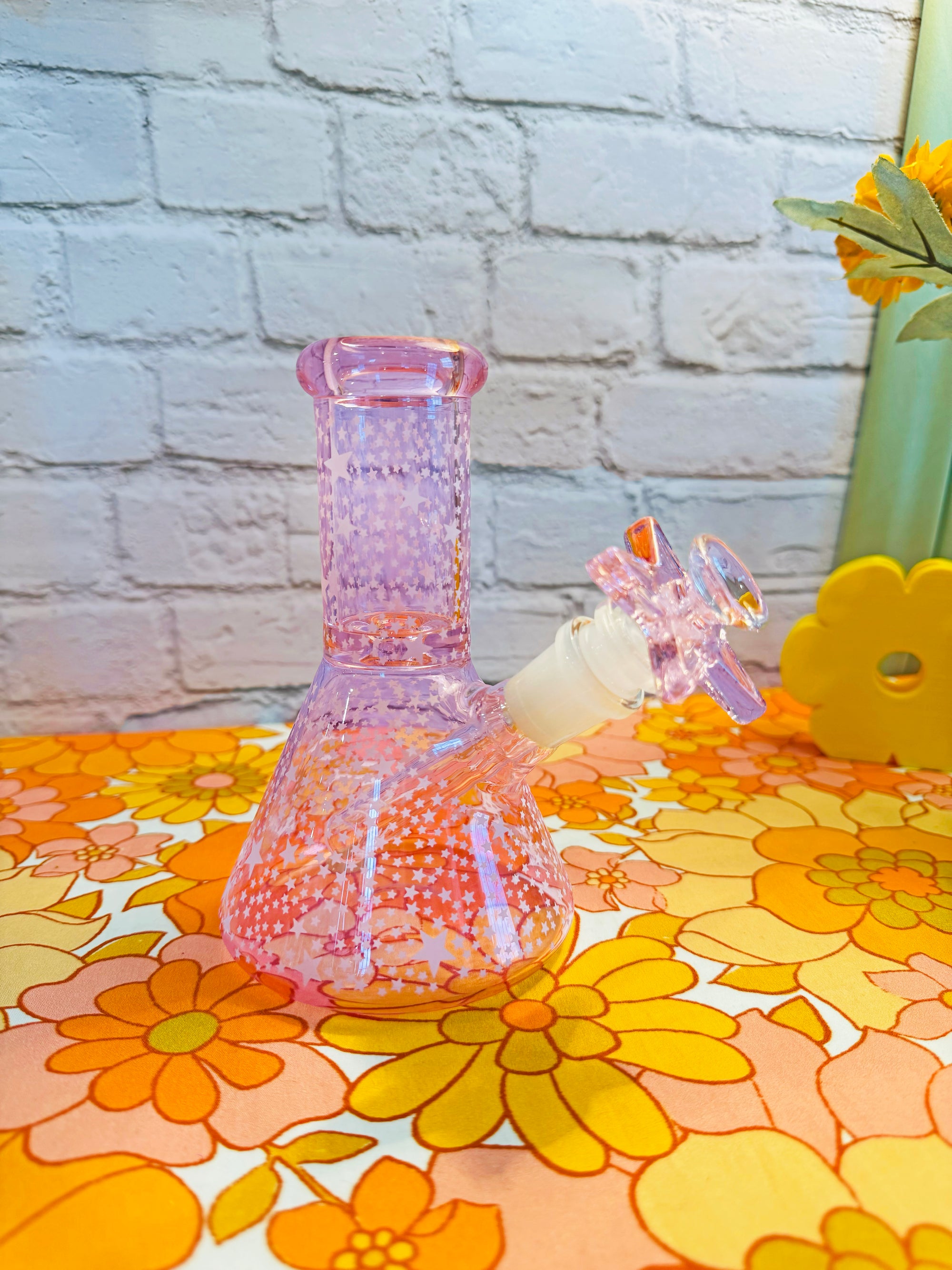 Celestial Mini Bong (Glow in the Dark!)- Pink